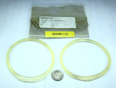 2  MCMASTER CARR 3044K112 NOS O-RING DRIVE BELT CLEAR POLYURETHANE 9.25''C 3/16''T