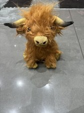 Highland Cow Plush Soft Toy 9.5” BNWT | Cuddly Scottish Hairy Cow Teddy Gift