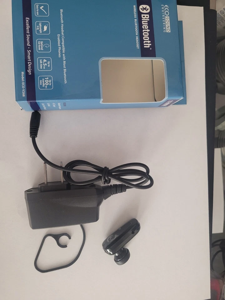 Wireless Bluetooth Headset Eco Sound Engineering Model ECO-V268 - Black - Image 2 of 2