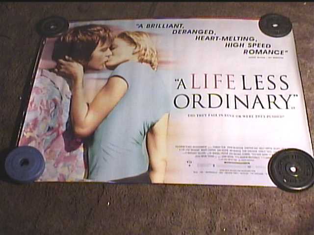 LIFE LESS ORDINARY ORIG BRITISH QUAD 30x40 MOVIE POSTER