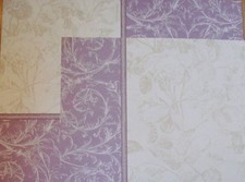 Lot 20 Anna Griffin 2 Sheets of 12" x 12" Designer Paper Purple Ivory