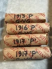 Lot of 4 Wheat Cent Rolls Penny Rolls All Good To Very Good 1913 1916 1917x2
