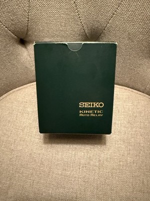 Seiko Kinetic Auto Relay 5M45-5A00 Excellent Full Box Papers Rare 