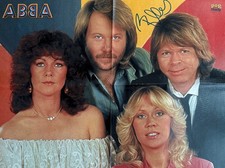 Bjorn Ulvaeus Abba ORIGINAL SIGNED AUTOGRAPH on magazine poster 56x42 cm