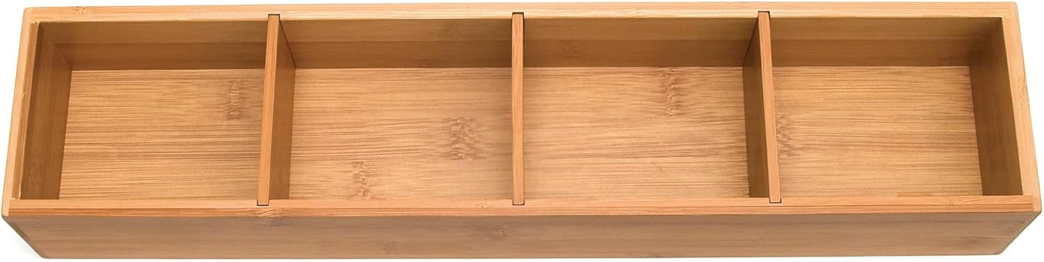 Bamboo Wood 4-Part Drawer Organizer by Lipper International Model 8884