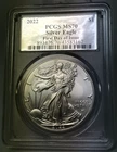 2022 .999 Silver American Eagle - PCGS MS70 FDOI First Day of Issue