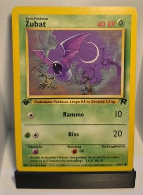 Pokémon Zubat 70/82 DE 1. Edition Team Rocket Deutsch Near Mint Vintage 1999 TCG