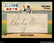 2025 Historic Autographs All-Time Sets Cut Signatures Randy Moore CUT AUTO 1/3