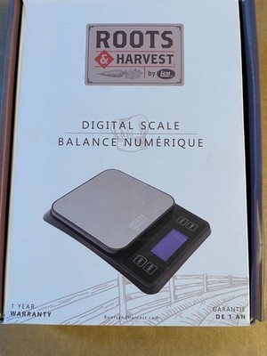 ROOTS HARVEST Digital Food Scale 11 lb Capacity Compact Precise Kitchen Tool