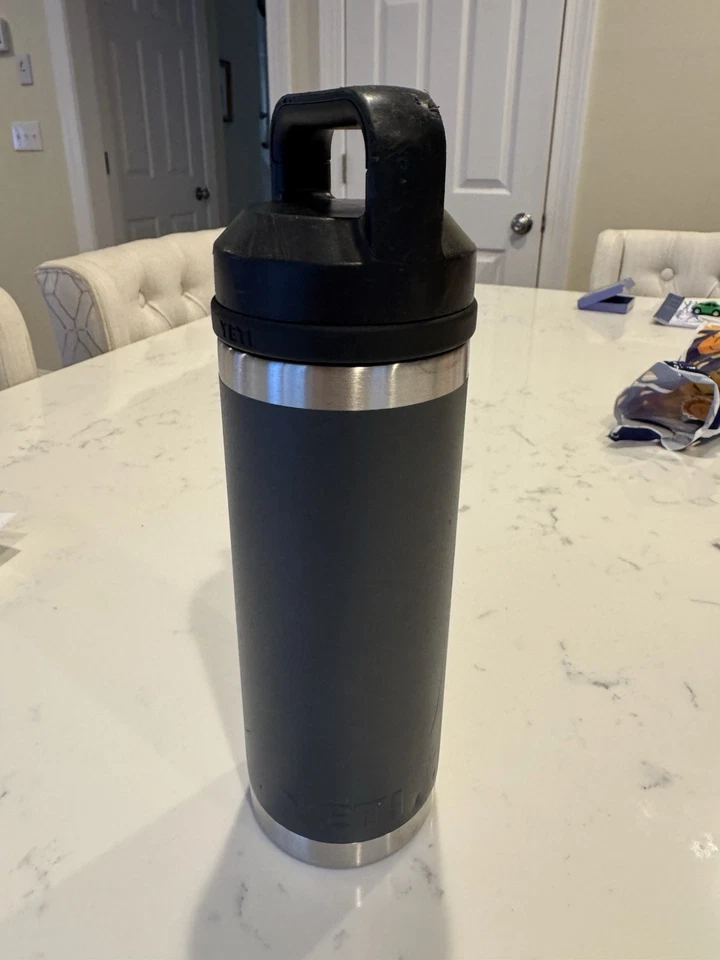 Yeti 18oz Rambler Bottle w Chug Cap Charcoal Color - Image 2 of 4