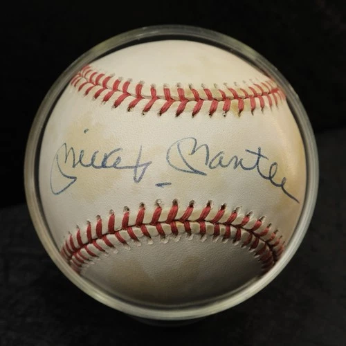 Mickey Mantle Autographed Baseball Official Rawlings Signed Yankees Fantasy Camp
