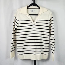 EUC Croft & Barrow-L/S Old Money-Nautical Stripe-S-Preppy