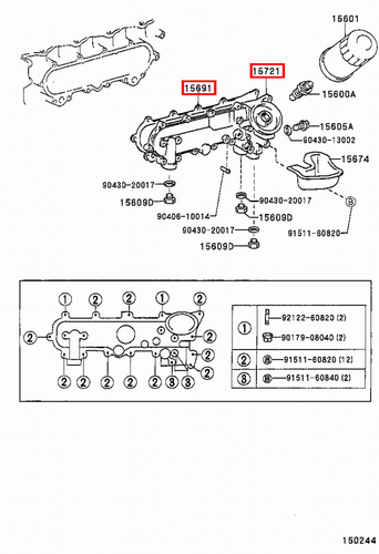 Genuine LandCruiser 105 100 Series 1HD FTE 1HZ Oil Cooler Cover w Gasket - Picture 10 of 16