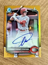 Sammy Stafura Bowman Chrome 2025 True Gold Refractor /50 Auto