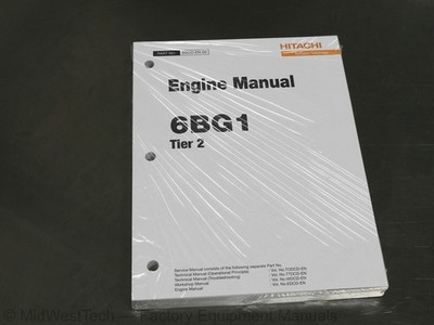 Hitachi 6BG1 Tier 2 Engine Service Manual Repair Shop Book
