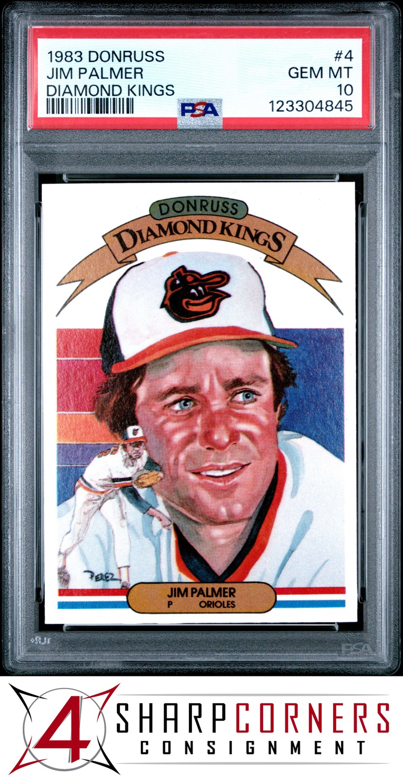1983 DONRUSS DIAMOND KINGS #4 JIM PALMER ORIOLES HOF PSA 10