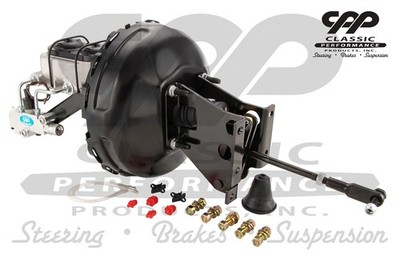 1967 1972 Chevy C10 Truck 11'' Complete Black Power Brake Booster Conversion Kit