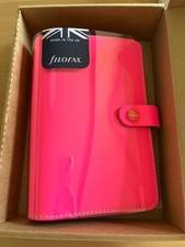 Filofax The Original Personal Size Planner Pink Cowhide Leather With Ring 23mm