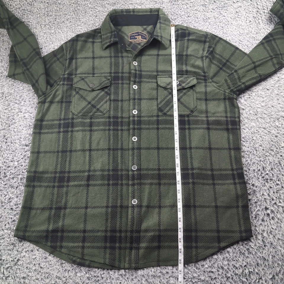 Camisa Freedom Foundry Hombre Grande Verde Franela Chaqueta Cazadora Cuadros Manga Larga Foto 4 de 4