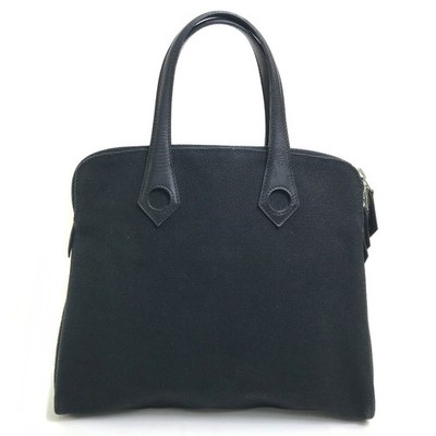 HERMES Sac Ibu PM Tote Bag Hand Bag Toile H Black
