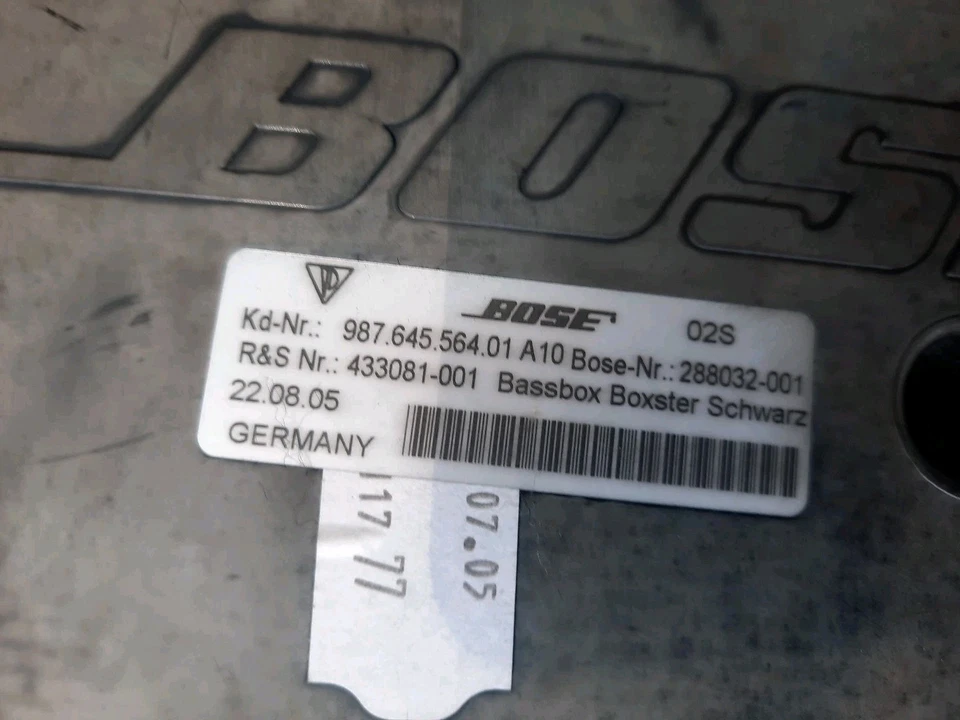 2005-2012 Porsche Boxster Rear Speaker Box Subwoofer BOSE - Image 3 of 3