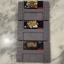 Lot Of 3 Super NES games- Wheel Of fortune, Vegas stakes, Super Pinball