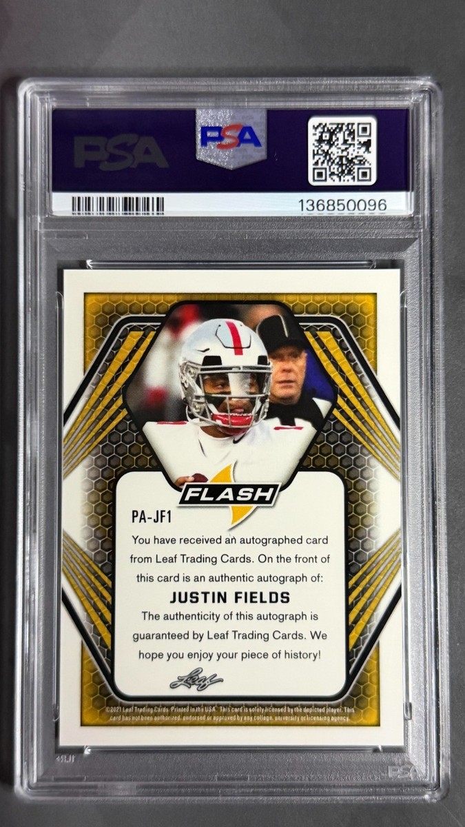 2021 Leaf Flash - Portrait Autographs Justin Fields #PA-JF1 (AU