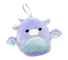 Squishmallow Drow The Purple Dragon Christmas Ornament 2023 Collectible 4" Plush