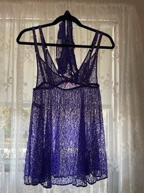 Agent Provocateur Rei Purple Babydoll AP4 Large NWT $590