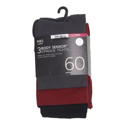 M&S Hosiery, Nylonstrumpfhose, Body Sensor Opaque Tights, Damen, Größe: L #axc