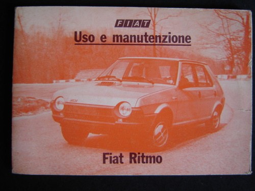 Manuale uso e manutenzione Fiat Ritmo 60 - 65 - 75 1978