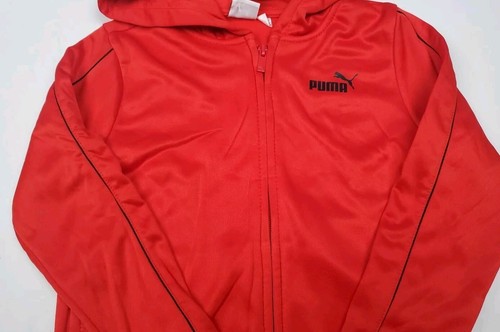 Puma Boys 3 Piece Jogger Set Jacket, Shirt, Pants Red / Black Size 5 NWT - Picture 3 of 12