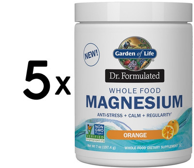 5 x Garden of Life Dr. Formulated Whole Food Magnesium, (116,16 EUR/kg)