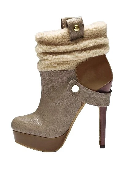 Parte superior de cuero de mujer Colin Stuart Marrón