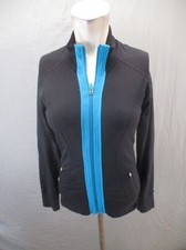 LUCY POWER Size XS Womens Black Full Zip Stand Collar Pocket Athletic Jacket 127