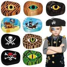 Panelee Adhesive Eye Patches for Kids Boys Bulk Halloween Pirate Eye Patch To...