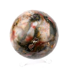 Ozean - Jaspis Kugel Ø 79 mm 647 g A - Qualität Handarbeit aus Madagaskar D19