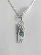 Colgante de plata de ley San Judas con cadena San Judas Tadeo en Plata con cadena