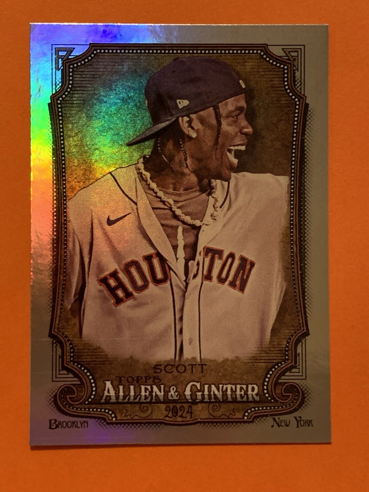 TRAVIS SCOTT 2024 Topps Allen & Ginter Rainbow Foil Hot Box Refractor #274
