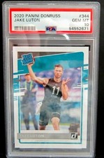 Jake Luton 2020 Panini Donruss Rated Rookie#344 PSA10!Jaguars QB RC/Dolphins-VE4
