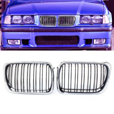 Double Line Chrom Kühlergrill Performance Nieren Grill Für BMW 3er E36 1997-1999