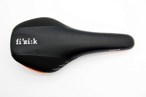 black and orange bike seat