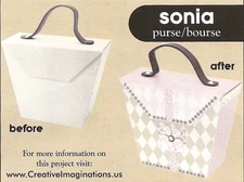 Creative Imaginations Sonia Blank Purse Craft Carboard Bag Bare Elements Series