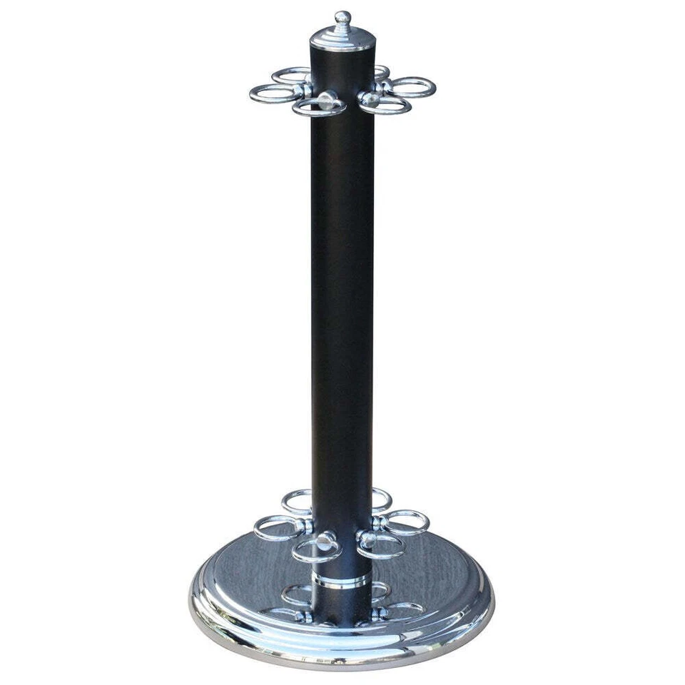 Formula Sports Metal 6 Billiard/Pool Cues Stand Storage Holder Black/Chrome