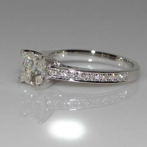 Handmade Princess Cut 1ct Engagement Cz Women's White Gold Filled Wedding Ring - Picture 17 of 19