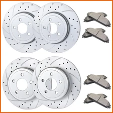 AWD 345mm Front Rear Brake Rotors Ceramic Pad for DODGE Charger CHRYSLER 300