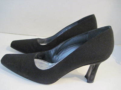 Stuart Weitzman Black Microfiber Pumps Heels Size 7 B