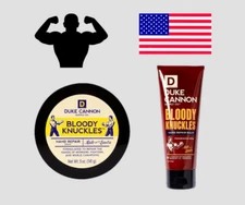 Duke Cannon Hand Cream Bloody Knuckles Hand Repair 5oz &3oz Lot Benefits Vets