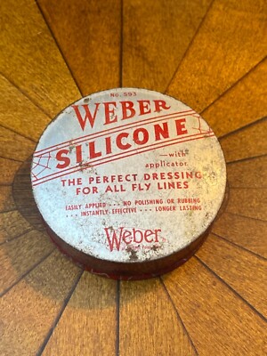 Vintage Weber Silicone Fly Line Dressing Tin Fishing Fisherman Tackle | eBay
