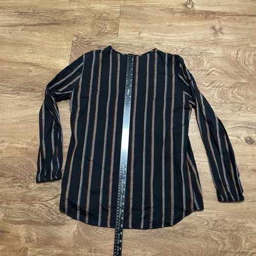 Panhandle Slim Western Aztec Black Shirt Womens Size Large Southwestern Striped - Picture 7 of 10